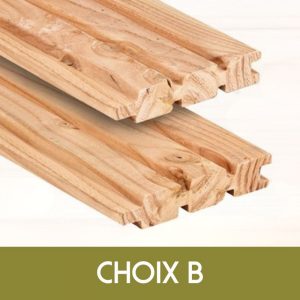 Bardage en bois Douglas Faux Clair Choix B
