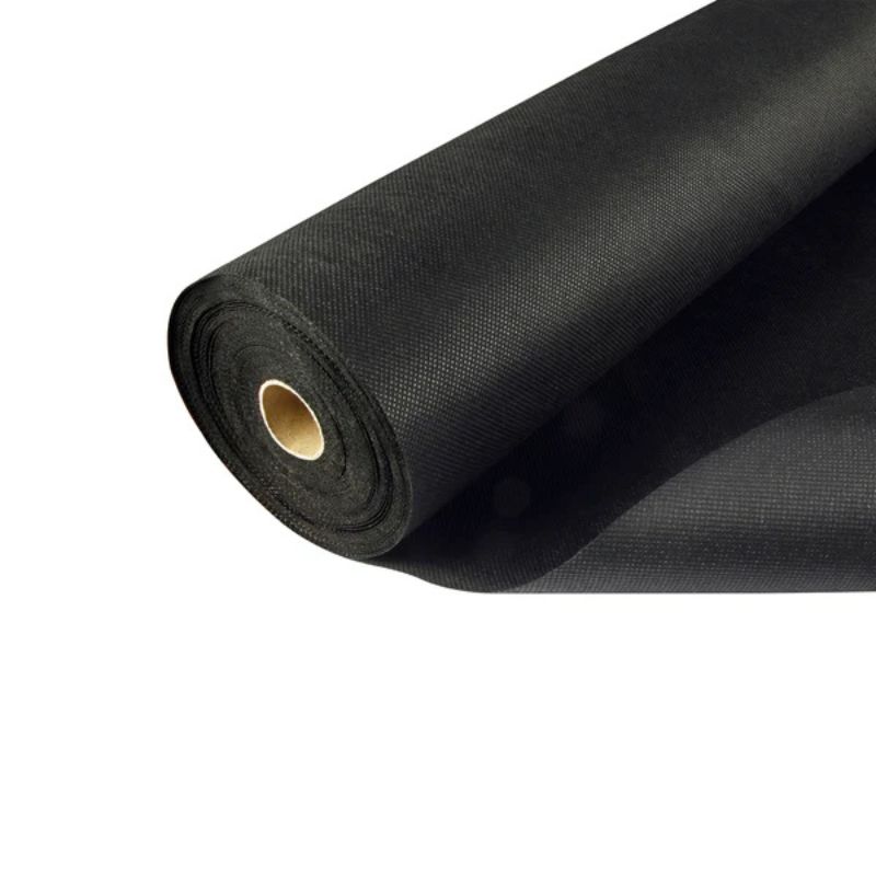 Géotextile noir pour terrasse en bois