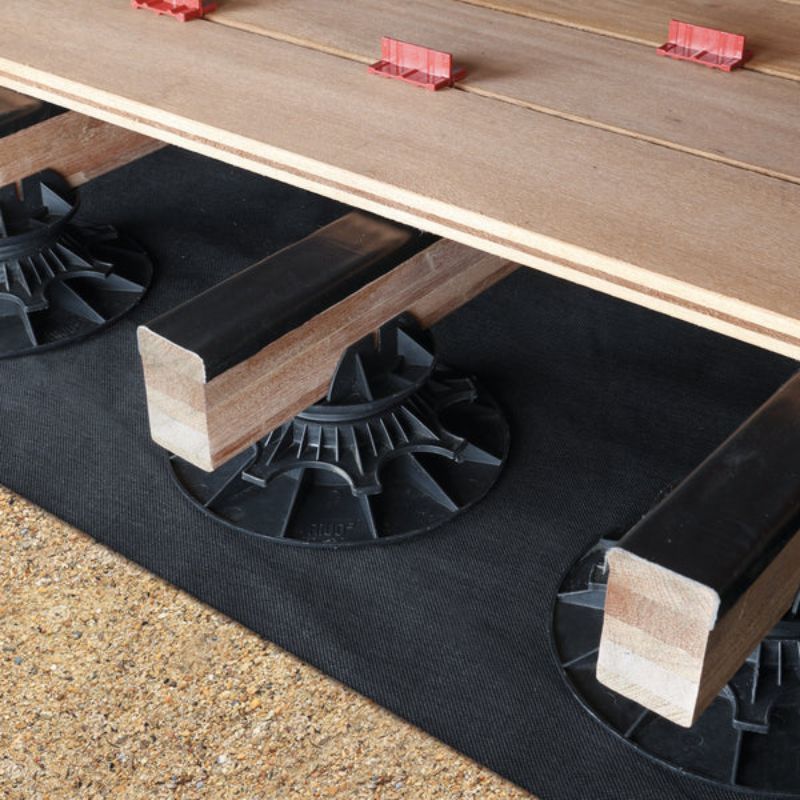 Géotextile pour terrasse en bois