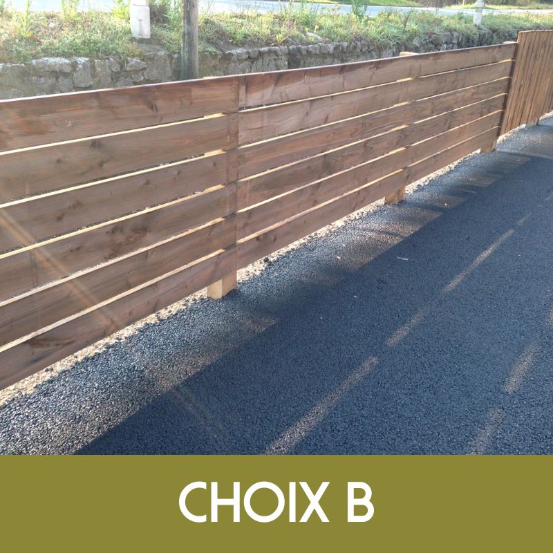 Palissades pin marron Choix B
