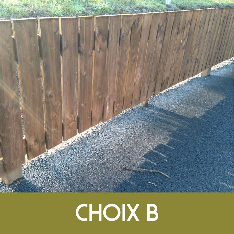 Palissades en pin marron Choix B format vertical