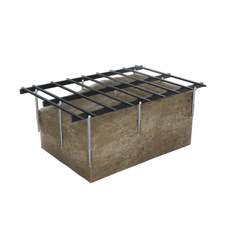 Structure de vis spiral pour fondation de terrasse en bois